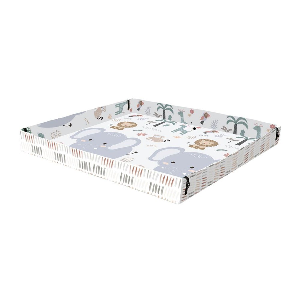 Alfombra plegable con bordes para bebé